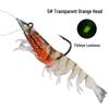 Luminous Giant Prawn Hooked Soft Bait for Fish Attracting