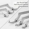 6Pcs Adjustable C Pin Spanner Hook Wrench Tool Set Spanner Nut Wrench with Changeable Round Head for Bike Motorcycle