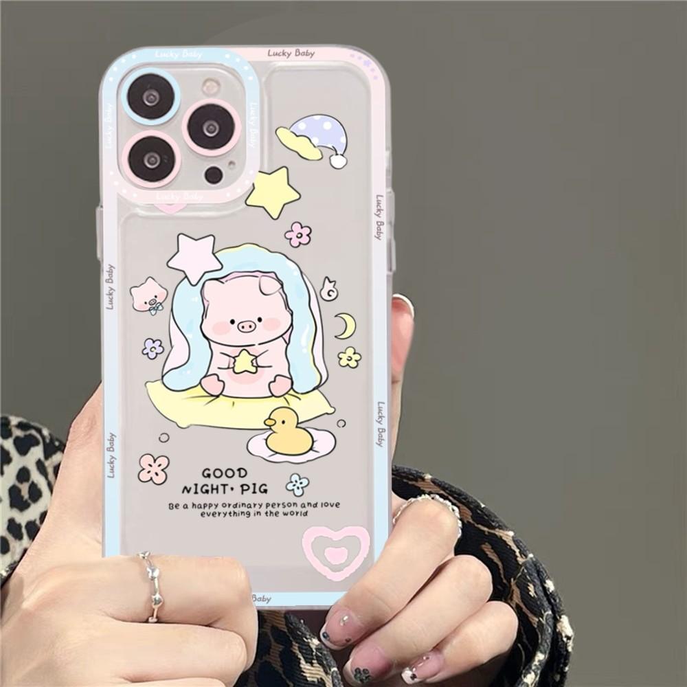 Cute Cartoon Pig Phone Case For Samsung S 20 S 21 S 22 S 23 Lite Plus Ultra Mobile Cover