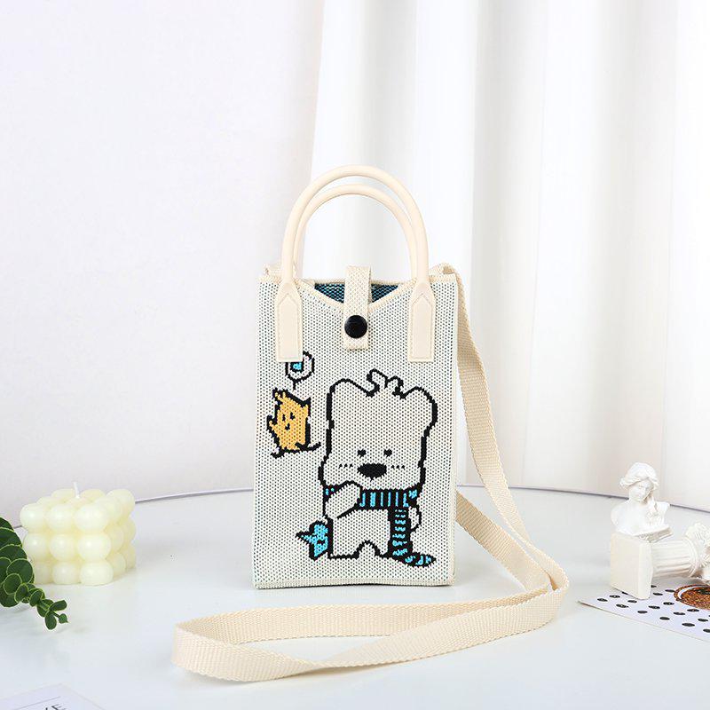 Korean Style Cute Heart Knitted Mini Crossbody & Shoulder Bag for Women