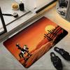 Cartoon L-Lucky L-Luke Floor Mat Soft Flannel Floor Mat  Suitable for Entryways, Living Rooms, Bedrooms, and Bathrooms