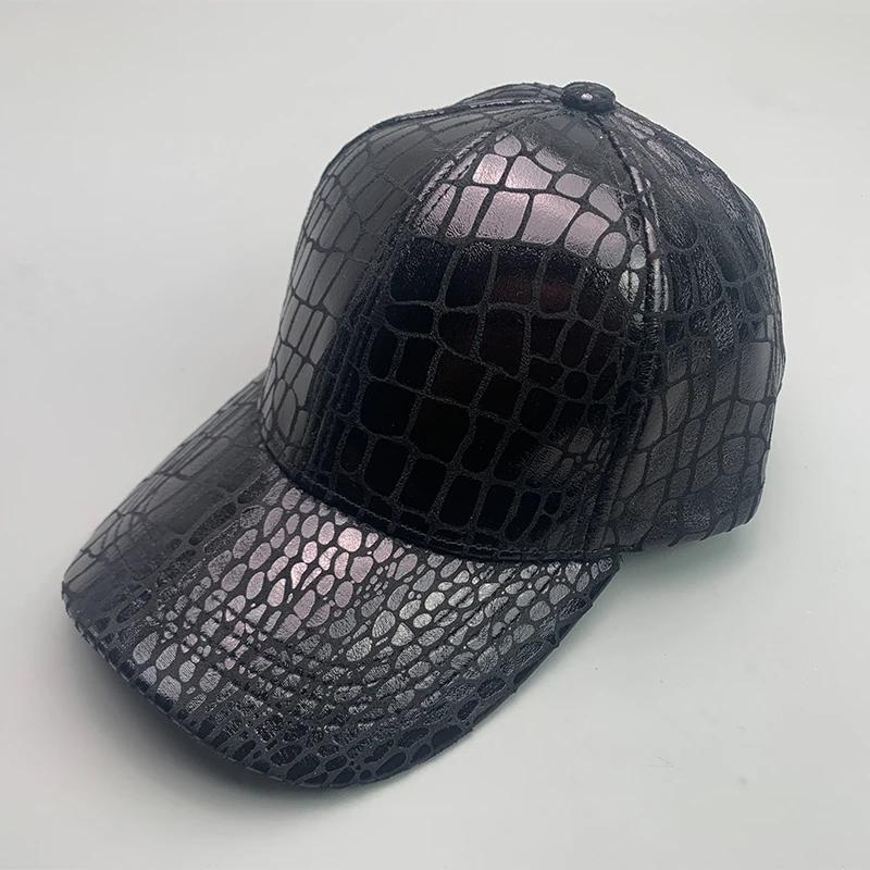 Cool Kpop Serpentine Letter Vegan Leather Men Women Baseball Hats Cotton Fashion Breathable Streetwear Funny Sport Hip Hop Caps