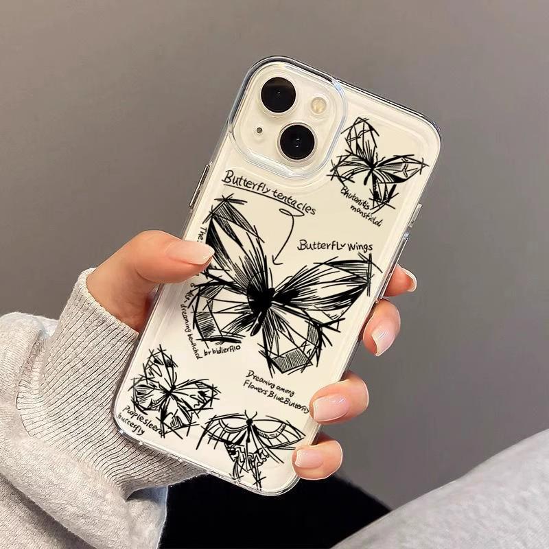 Butterfly Art iPhone Case for Models 12-17, Including 14, 15, 16 Pro Max