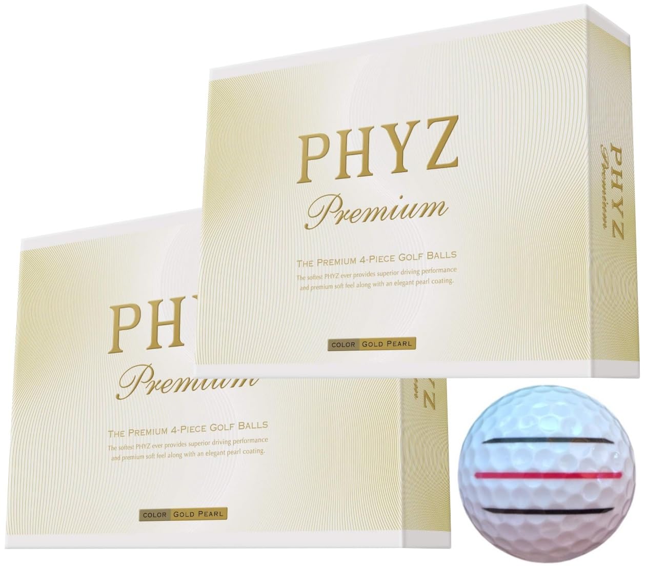 

Мяч для гольфа Bridgestone PHYZ Premium Gold Pearl [линия Hapiraki_Golf] (2 дюжины_3 строк)