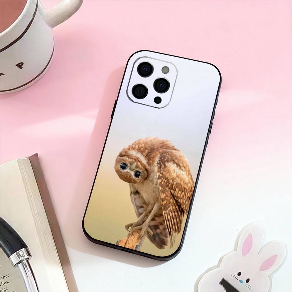 Cute Owl  Phone Case For iPhone 17,16,15,14,13,12,11 Plus,Pro,Max,XS Silicone Soft Cover