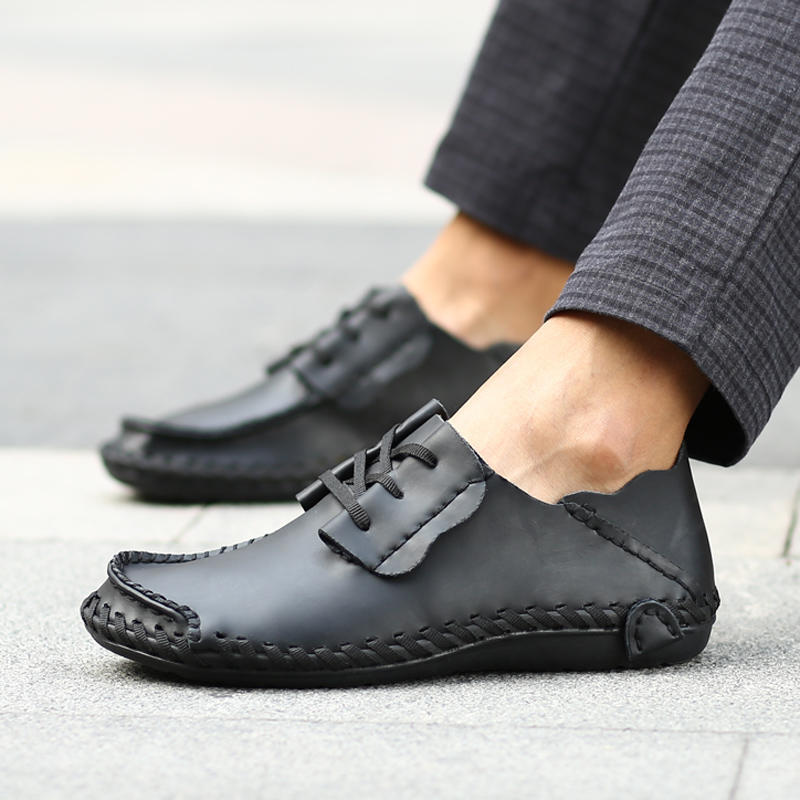 Mokkasiner for menn Loafer Kjøring Gommino Comfort Flats Uformell snøring Skinnsko i plussstørrelse for menn Overstørrelse