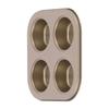 Non-Stick Coating Cupcake Baking Pan 4-Cavity Baking Mold Pan Durable Muffin Pan  Oven Baking