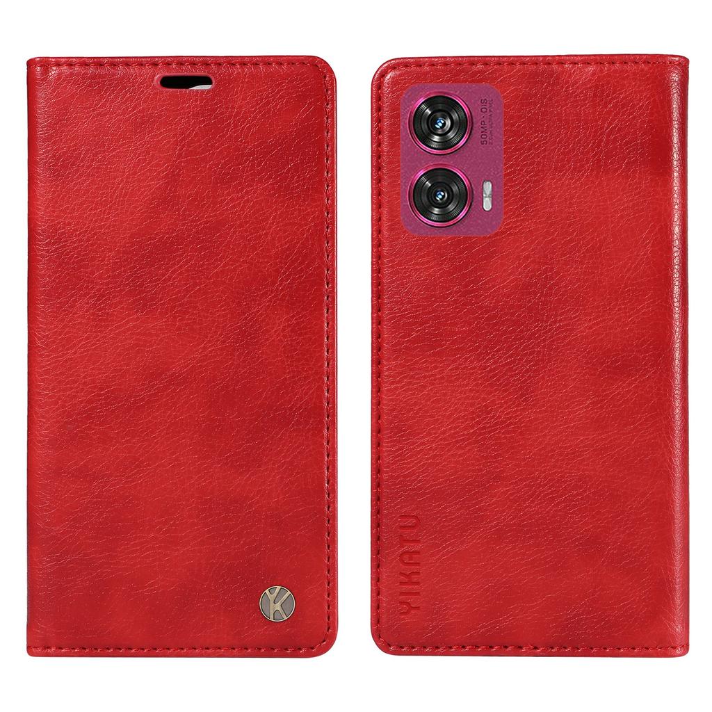 For Motorola Edge 50 Fusion 5G Case Litchi Texture Leather Wallet Phone Cover