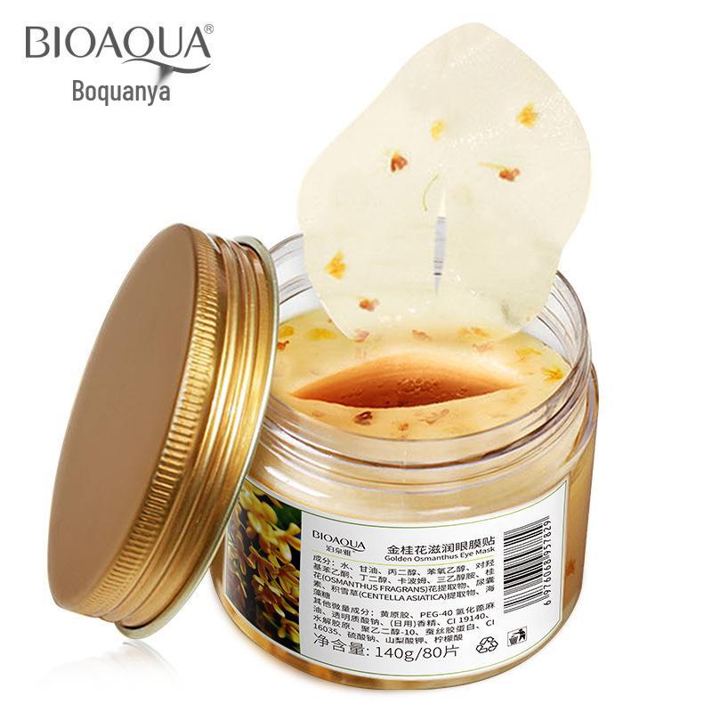 BIOAQUA Osmanthus Eye Mask 80pcs - Moisturizing, Lifting, Firming, and Hydrating Eye Care.