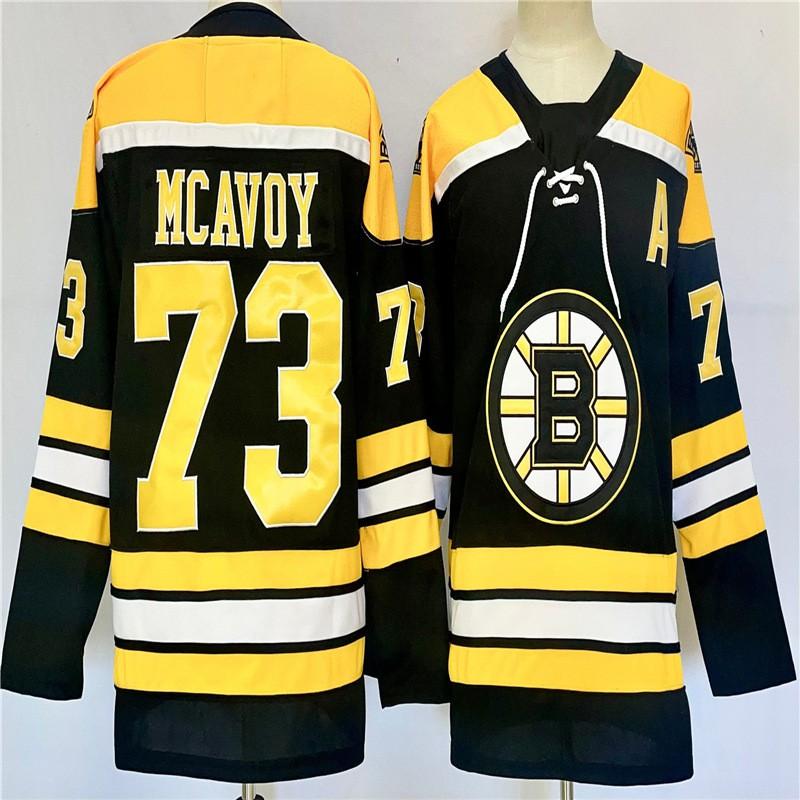 Boston Bruins NHL Hockey Jersey Uomo Cotone Sportswear Fan del Ghiaccio Abbigliamento Autunnale