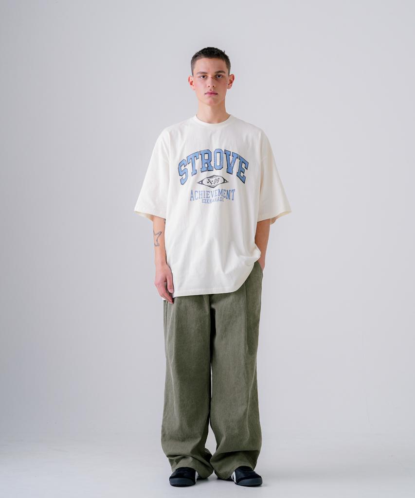 EZKATON [2Pack] Painted Washed Elastic Waist Pants 2Pack Mmlp6775 (A Type)