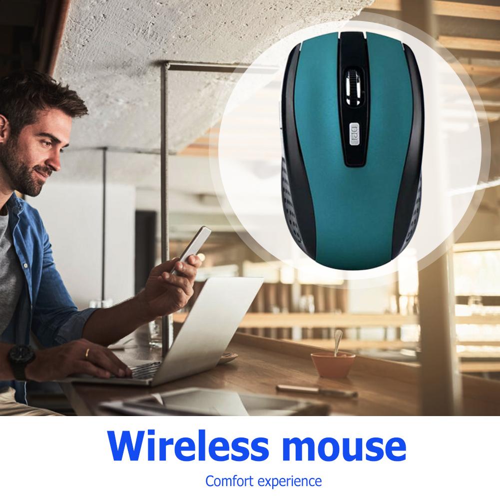 Portable 2.4G Wireless Optical Mouse 6 Buttons USB Receiver 2000DPI Laptop Mice