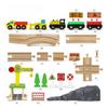 Children's Wooden Track Set Magnetic Small Train Assembly Combination Suspension Bridge Wooden Boy and Girl Toy Gift