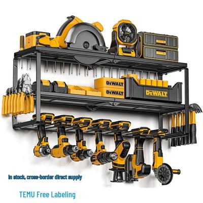 Wall-Mounted Multi-Function Power Tool Storage Rack