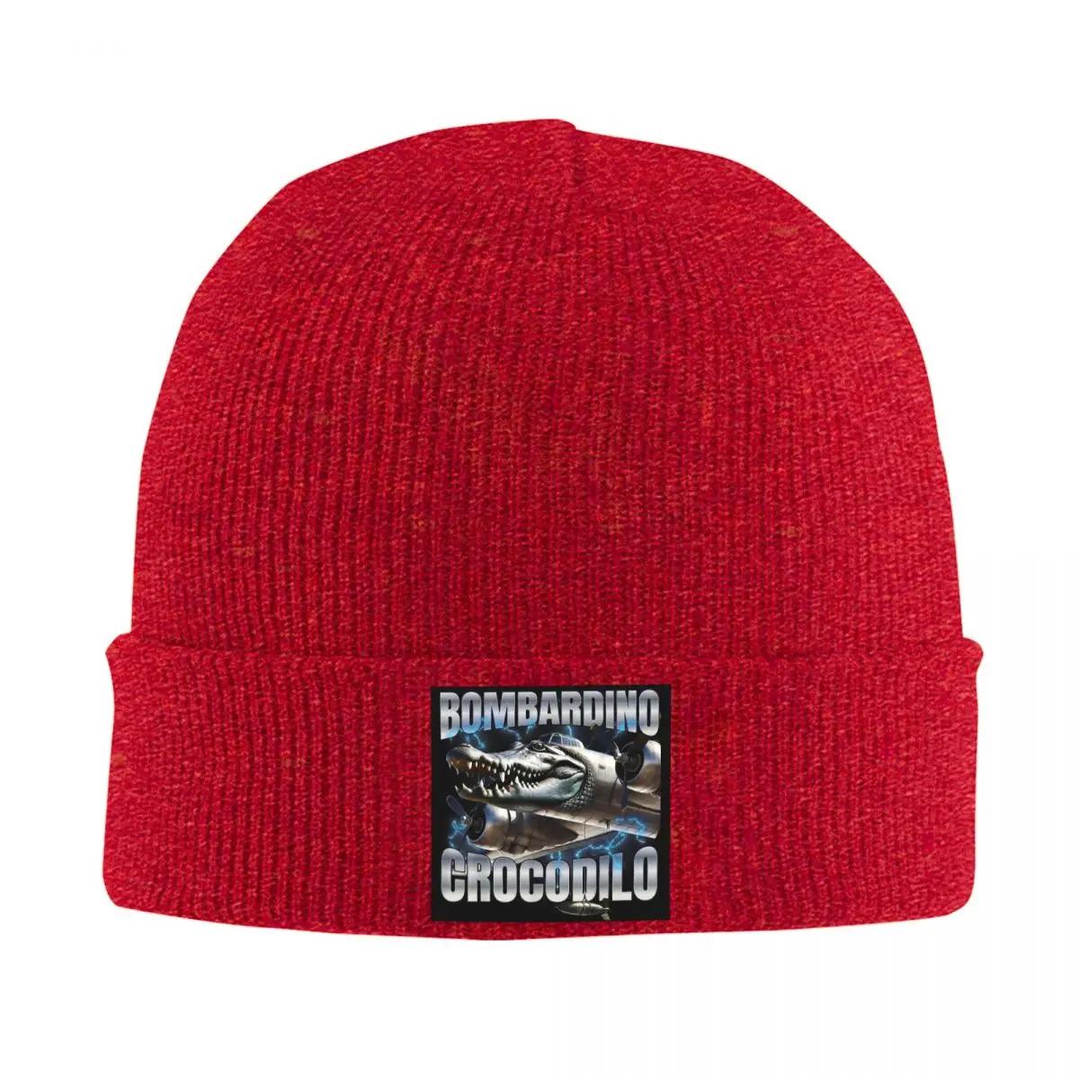 

Italian Brainrot Funny Warm Knitted Cap Winter Knit Bonnet Hat Skullies Beanies Hip Hop Caps for Unisex One Size