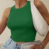 Knitted Vest Women Summer Solid Colour Slim Threaded Inner Tops Short Y2K Vests