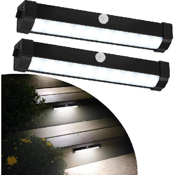 Motion Activated RV Step Lights, IP65 Waterproof Battery Operated Motorhome LED Light Strip Magnetic RV Night Light Bar For Motorhome, Trailers,