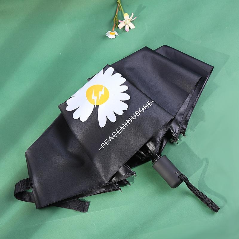 Full Automatic Sunshade Black Glue Sunscreen Umbrella Female Sunny and Rainy Automatic Umbrella Cartoon Sunshade