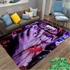 naruto Print Area Rug, Multi-functional Office Chair Sofa Carpet, Easy Clean Carpet for Home and Living Spaces