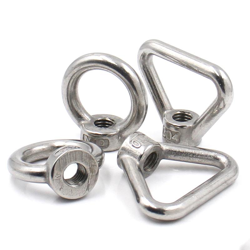 1-3pcs 304 Stainless Steel Ring Eye Nuts Triangle / Round Ring Eye Lifting Nuts M3-M30