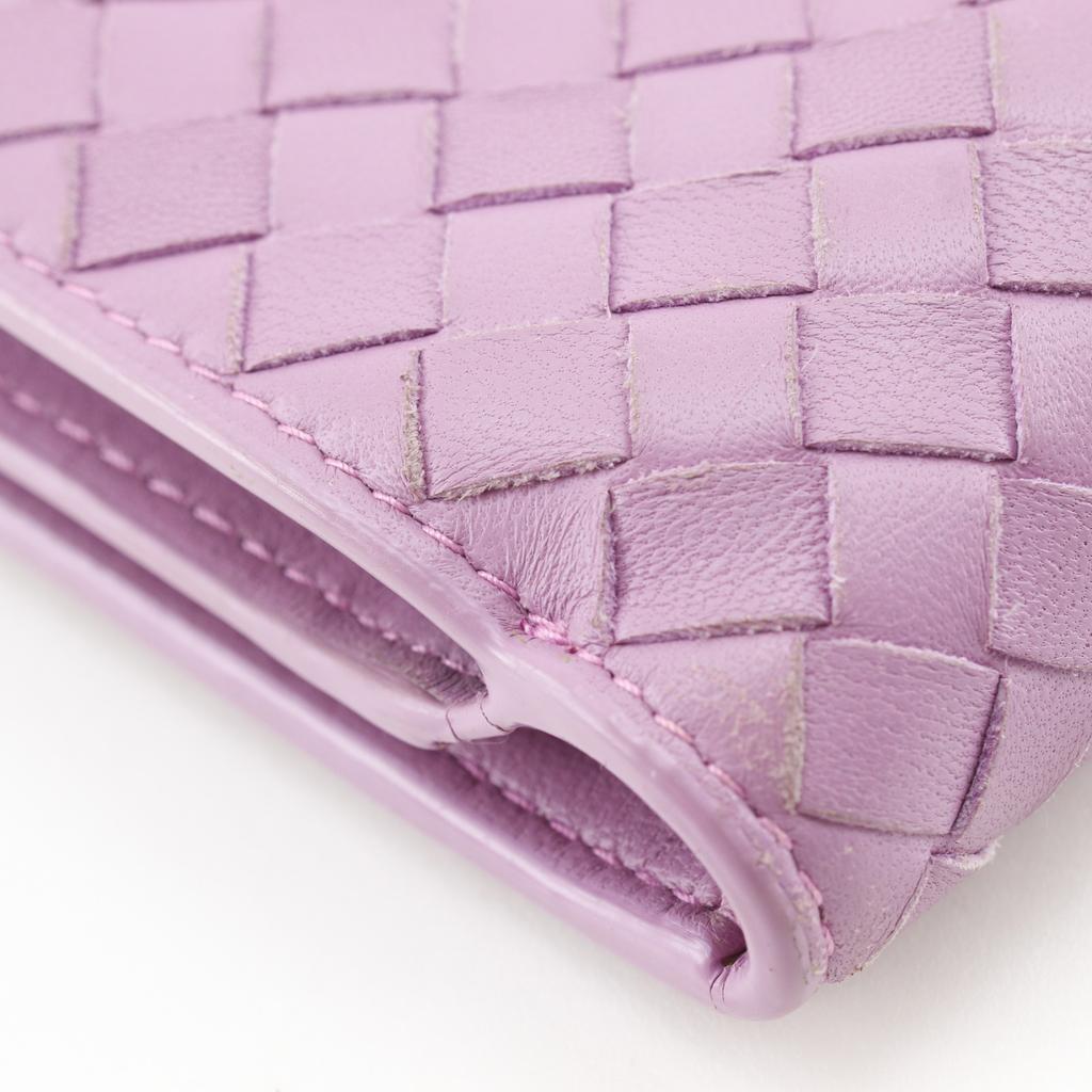 BOTTEGAVENETA Intrecciato Purse Pink Calfskin Women Used