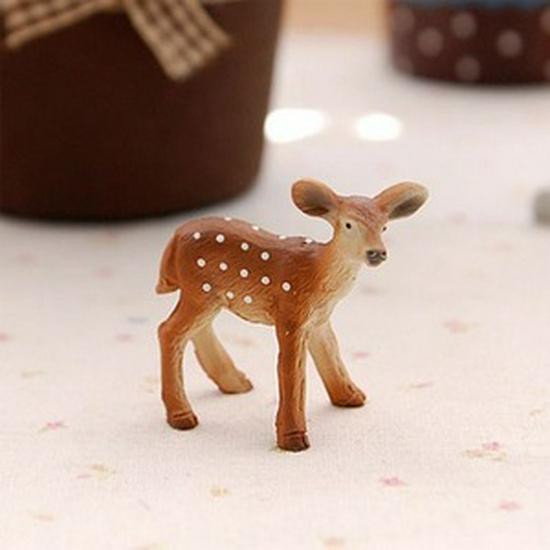 Sika Deer Christmas Desktop Resin Ornament – Cross-Border Micro Landscape Decor