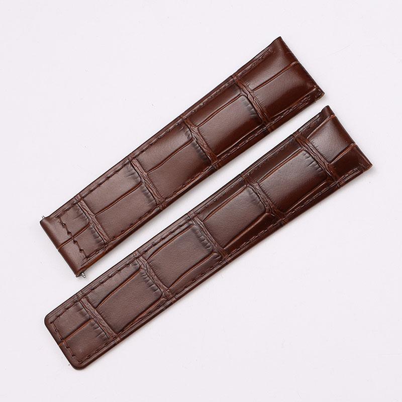 Классический 24 мм 20 мм 22 мм для TAG Heuer Calera кожаный ремешок для часов Синий — фото 9