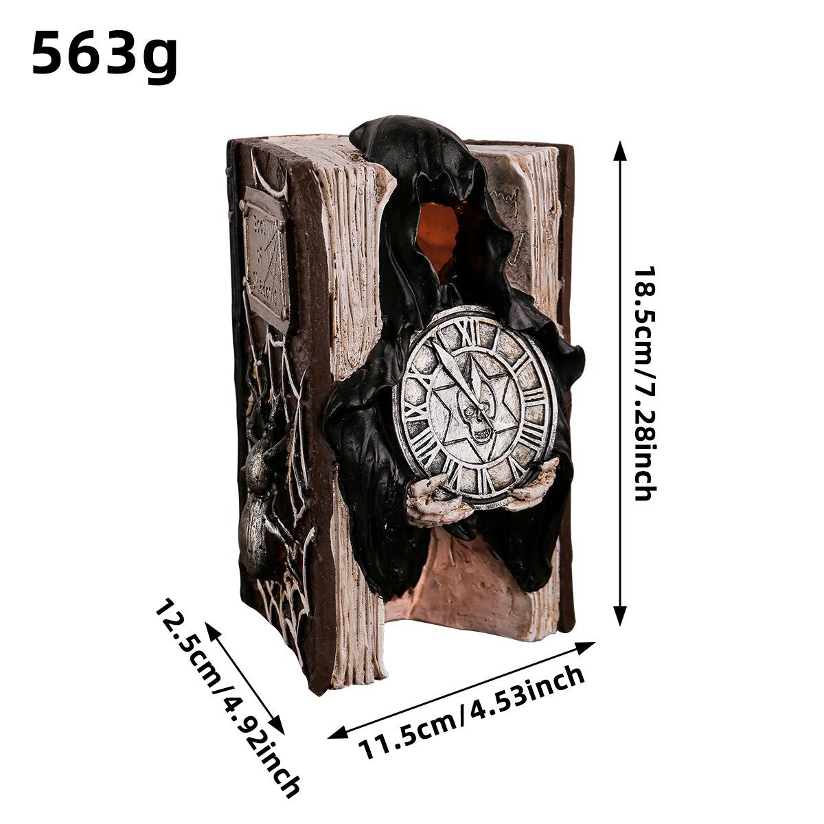

Halloween Resin Ghost Book Model Decoration Home Desktop Skull Fake Book Horror Party Decoration Props Festival Ornament Decor