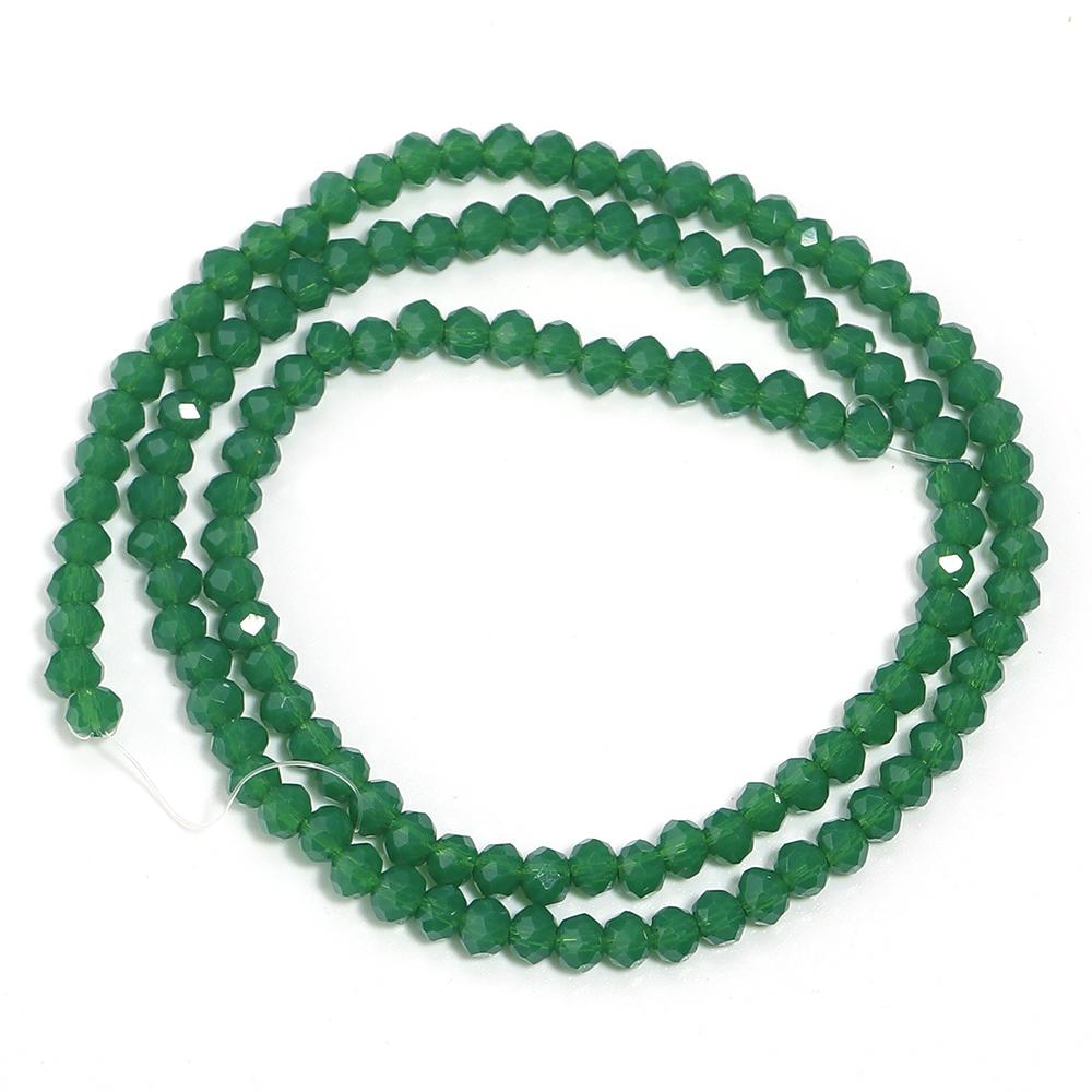 

1 Strand 3 4 6 8mm Faceted Crystal Beads Grass Green Glass Loose Beads For Jewelry Making DIY Bracelets Necklace Accessories