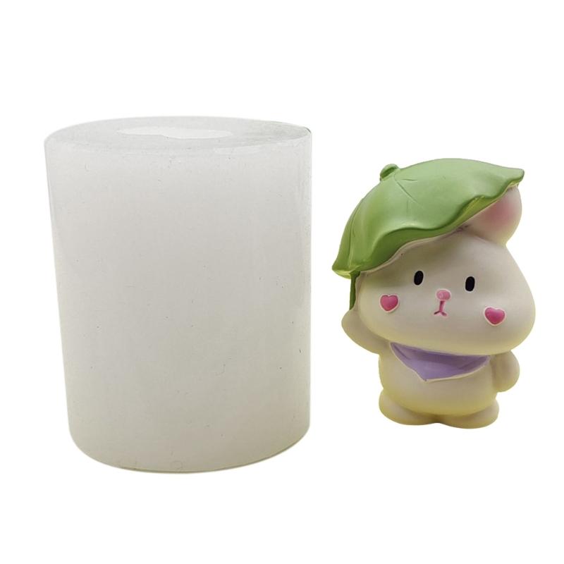 Cartoon Rabbits Silicone Molds Crafts Ornament Plasters Mold Handmade Scented Candle Mould Home Decorations Tool