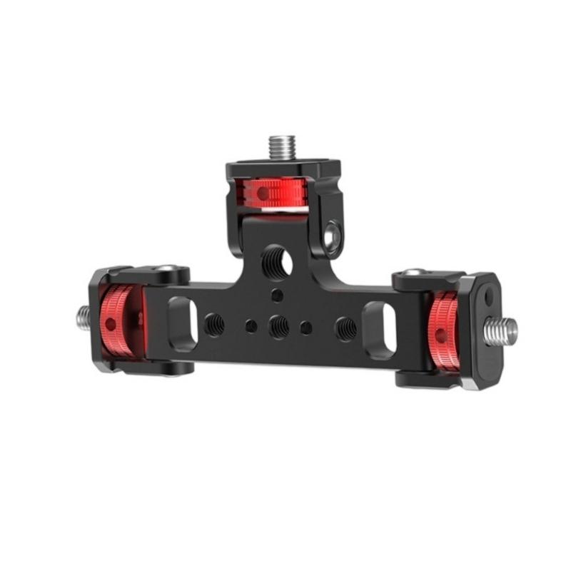 Aluminum Triple Mount Adapter 1/4 3/8 Thread for Action DSLR Camera Phone Tripod Extension Bracket Mount Replacement