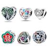 Plated 925 Silver Lucky Love Charms Fit Exquisite 925 Charms Bracelet Beads Jewelry Gifts for Women