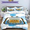 Argentina Football Club Printed Pattern Duvet Cover Set – Includes 1 Duvet Cover and 2 Matching Pillowcases Bedroom Decor Christmas Gifts