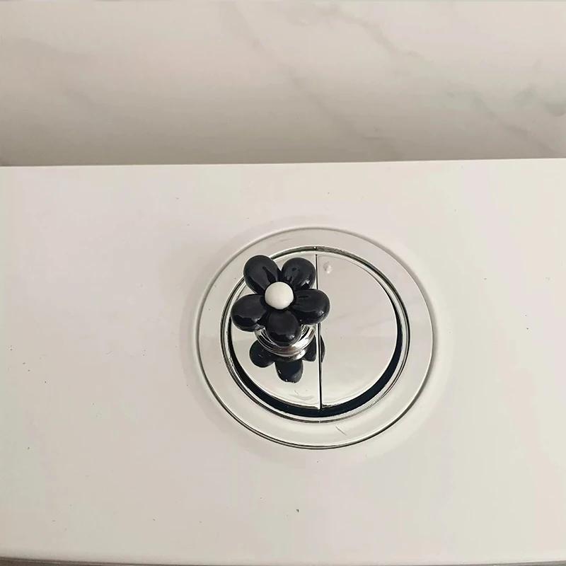 Toilet Flush Handle, Small Flower Design, Universal Toilet Lid Remover, Water Tank Switch Button, Home Bathroom Accessory