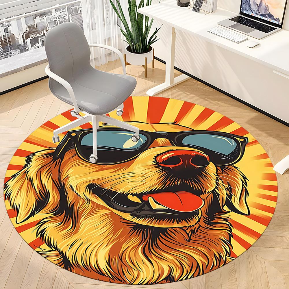 1pc Cool Dog Chair Carpet for Office, Soft Flannel Throw Mat, Perfect for Office, Holiday Party Decoration Choice yy260320059