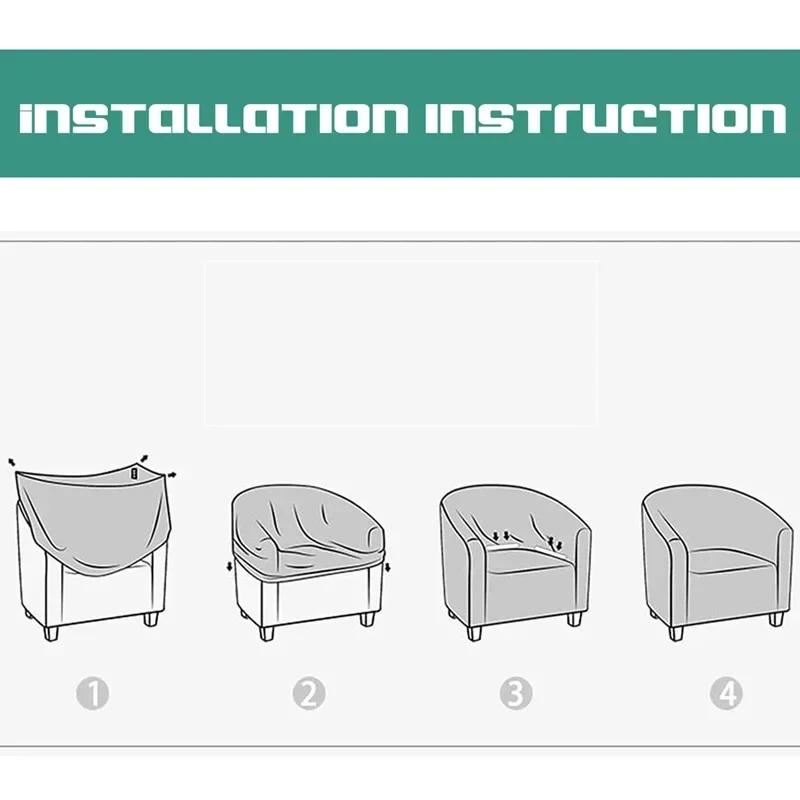 Blue Single Seat Sofa Couches Covers Club Tub Chair Cover Armchair Couch Cover Furniture Protector Slipcovers for Living Room