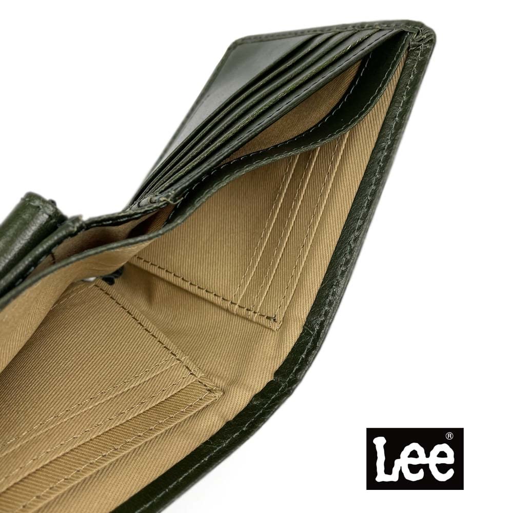Available in 6 LEE Premium Italian Leather Bifold Real Leather colors Wallet, (0520233a) (Red)