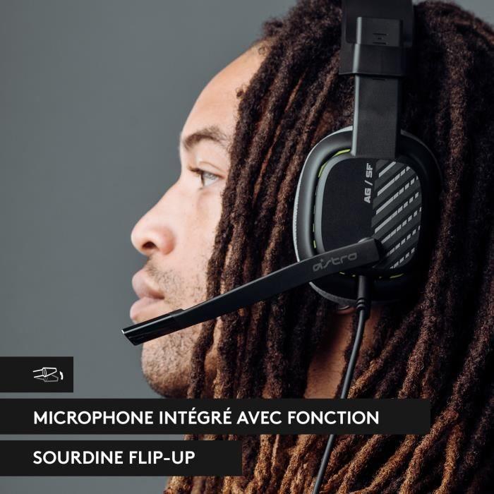 Casque Gaming Filaire ASTRO A10 2e génération avec micro pour PlayStation et PC - Noir