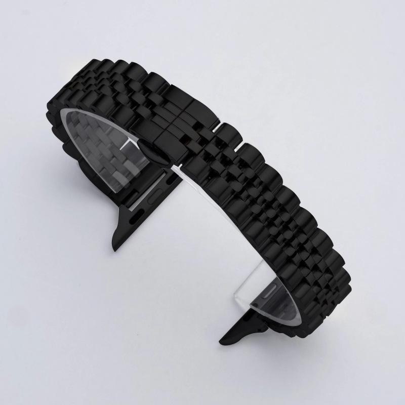 

Ремешок для часов Apple Watch с тонкой талией из нержавеющей стали с бусинами для женщин Applicable to Apple 38-40-41mm чёрный