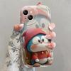 Small bell Dora is suitable for Apple 13promax mobile phone case iPhone15plus anti-drop 14 transparent 12 soft xs.
