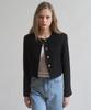 Among A Cropped Tweed Jacket_Black