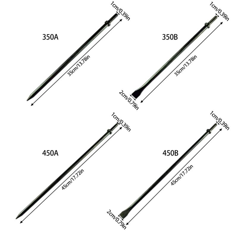 Durable Steel Pneumatic For Tile Removal Concrete Chipping 14/18Inch Long
