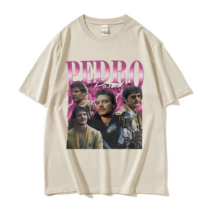 Vintage Pedro Pascal Movie Graphic T-Shirt Men's Women Harajuku Fashion Short Sleeve T-shirts High Quality Cotton Tee Shirt Tops