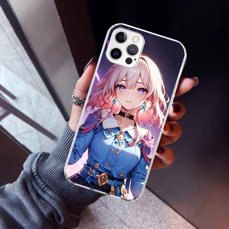

Honkai Star Rail March 7TH Phone Case For iPhone 17 Air 11 13 Mini 14 15 Plus 16 12 Pro Max 16E SE 7 8 Pattern Soft TPU Back Cov iPhone 15 Pro