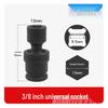 Chave de Soquete de Potência Média Fly 3/8" com Junta Universal Móvel de 360°