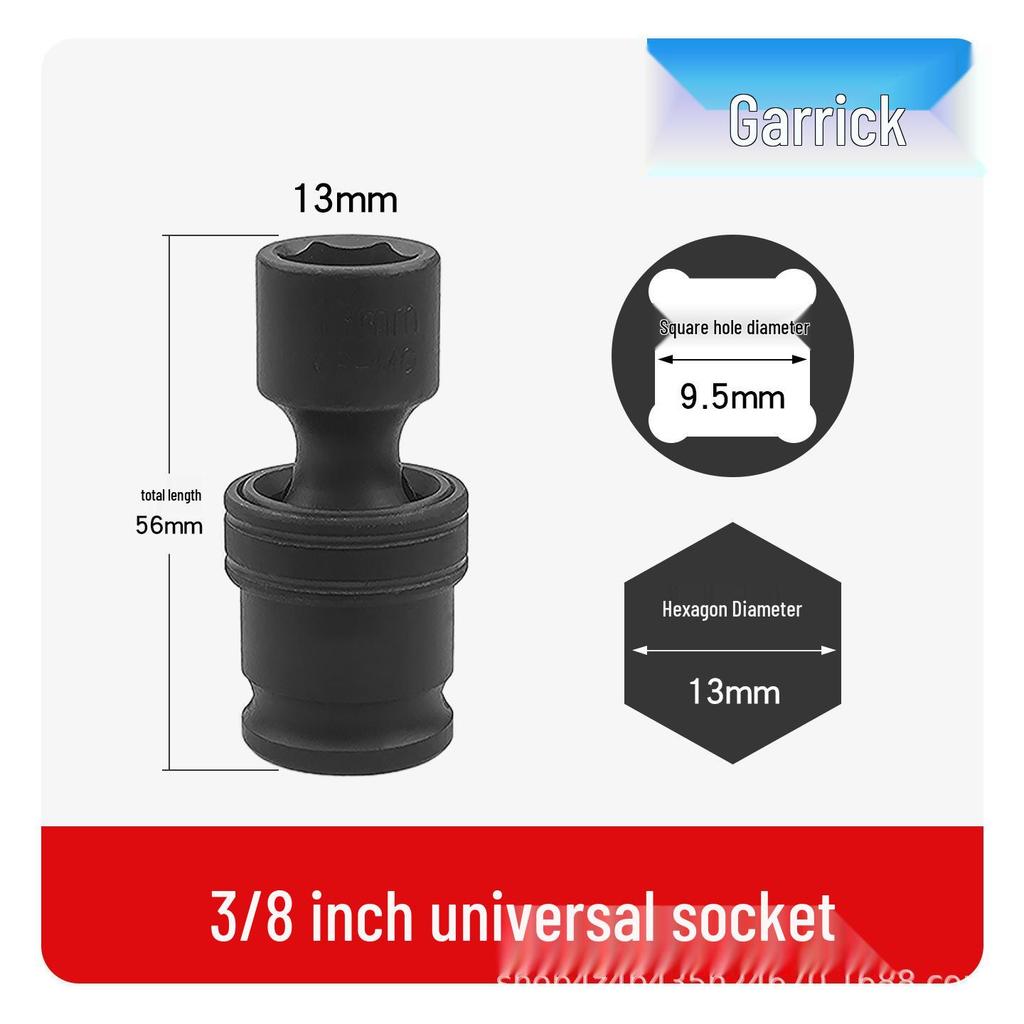 Chave de Soquete de Potência Média Fly 3/8" com Junta Universal Móvel de 360°
