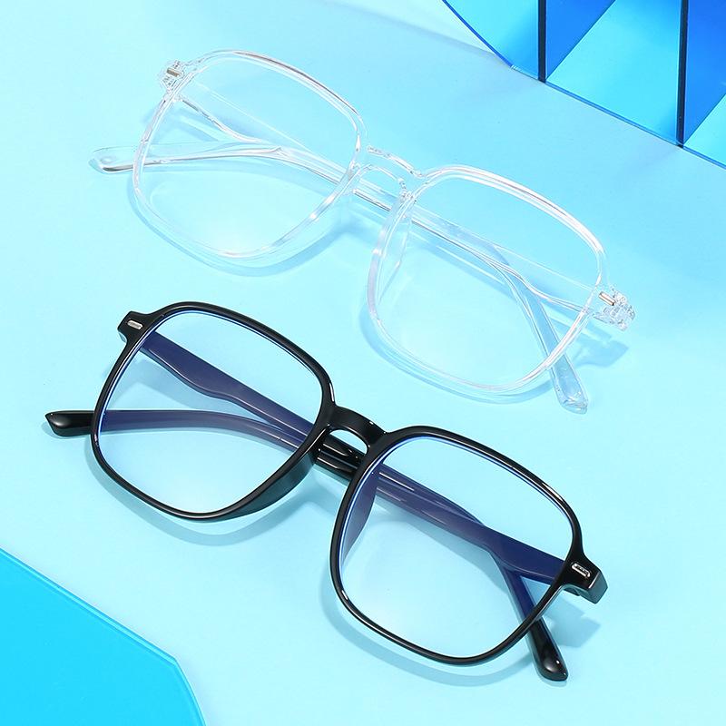 High-quality Unisex Square Plain Optical Glasses Anti Blue Light Computer Eyewear for Myopia Nearsighted