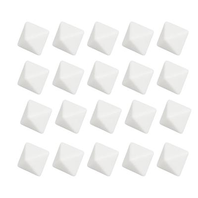 20PCS 8 Sided Dice Plastic Blank DIY Dice Set for Board Games Party Math Counting Teaching White