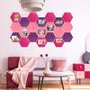 21 Pieces Pin Board Hexagon Felt Board Tiles Bulletin Board Memo Board Notice Board with 40 Pieces Push P for Home Office Classroom Wall Decor 5.9 x