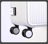 20" Aluminum-Magnesium Alloy Carry-On Suitcase with Front & Side Opening, Metal Pull Rod, and 24" Combination Lock.